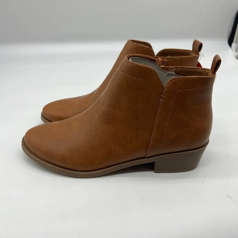 Wonder Nation Women Ankle Boots Casual Lightweight Brown Size 6